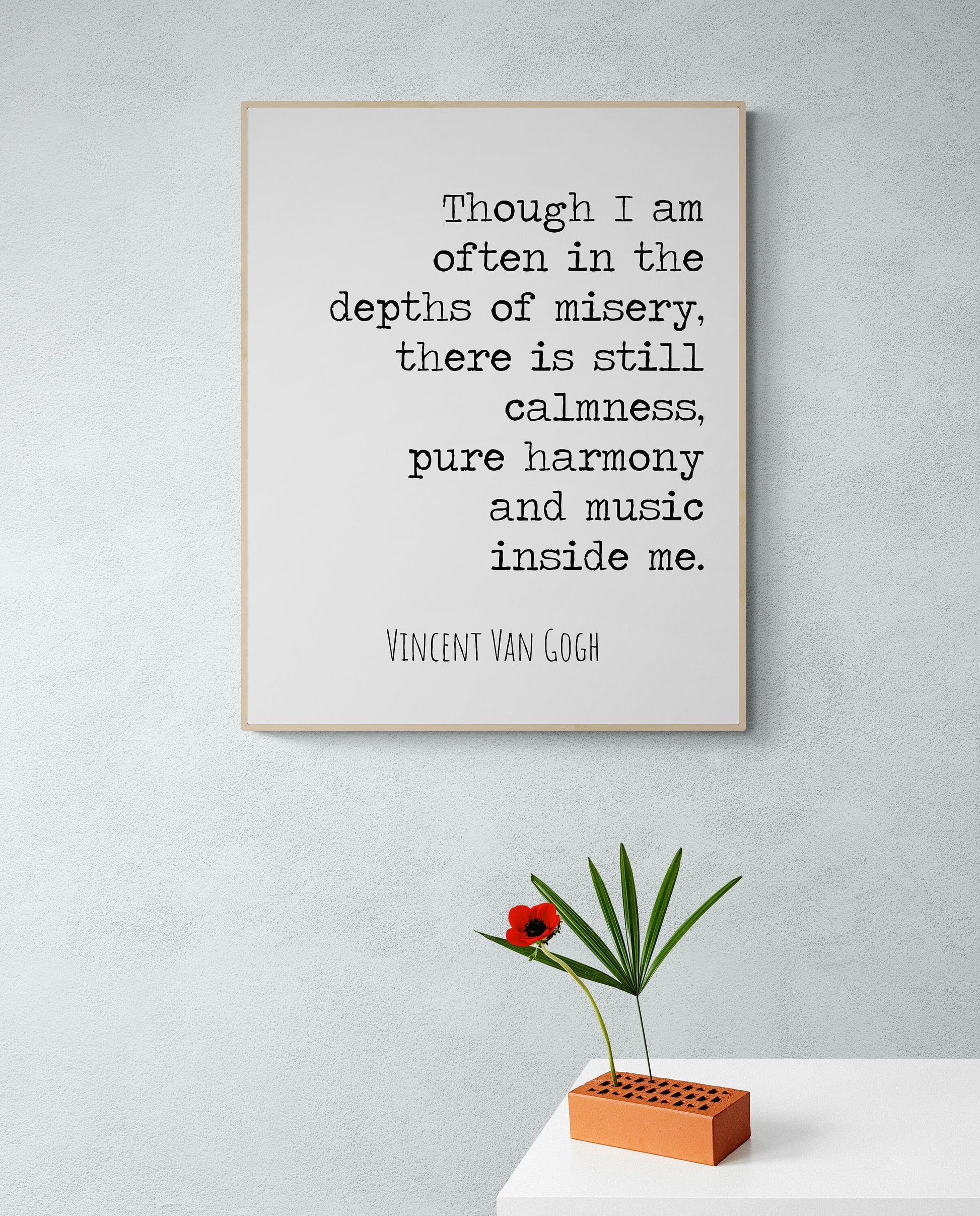Symphony of Serenity | Vincent Van Gogh | Quote | Typography Print