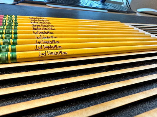 Ticonderoga Personalized Pencils | 12 Fonts Custom Engraved | Students or Teachers | HB #2 | Schools Businesses | Large Quantities Available