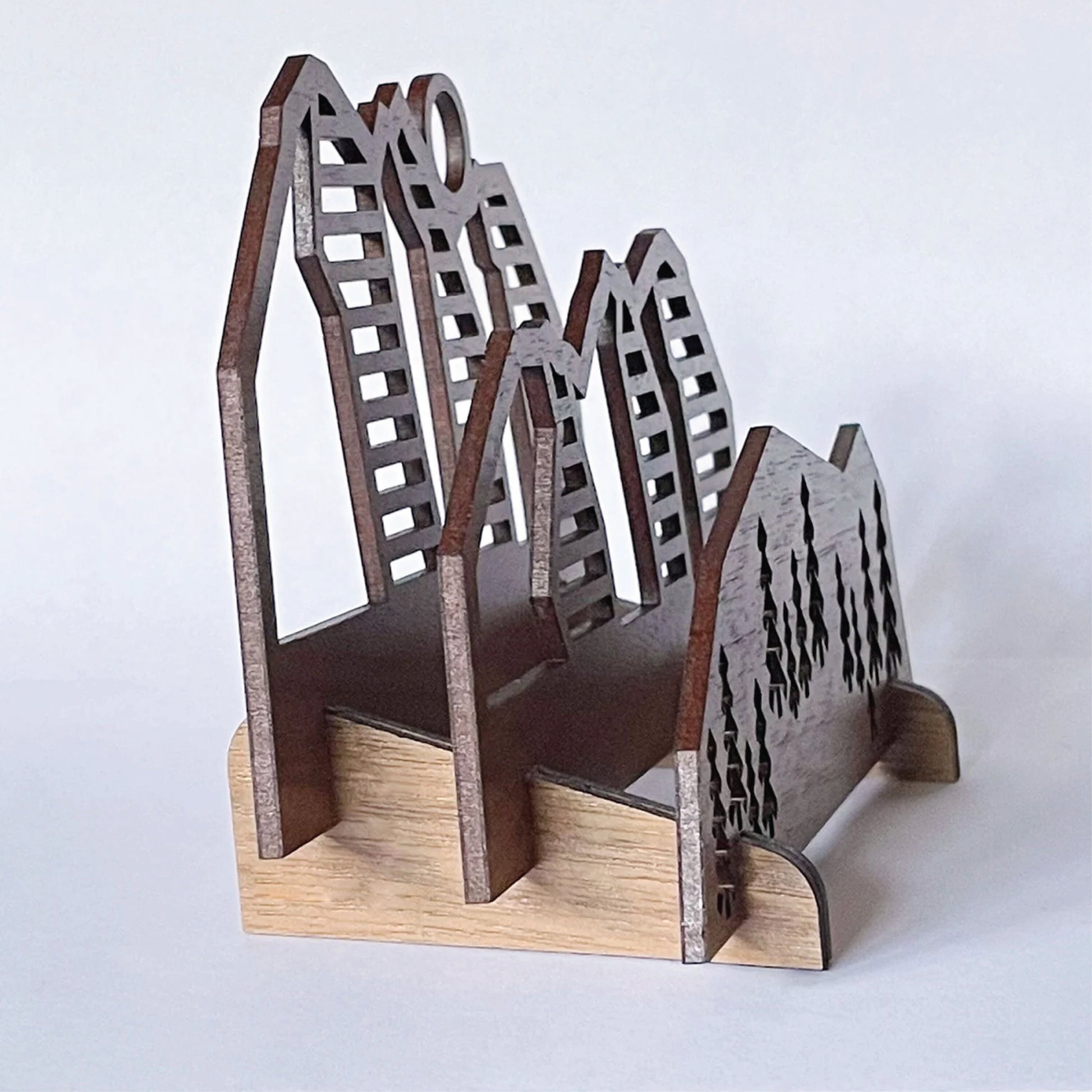 Mini Mountain Mail Letter Sorter with Engraved Scenery | Assembly Required