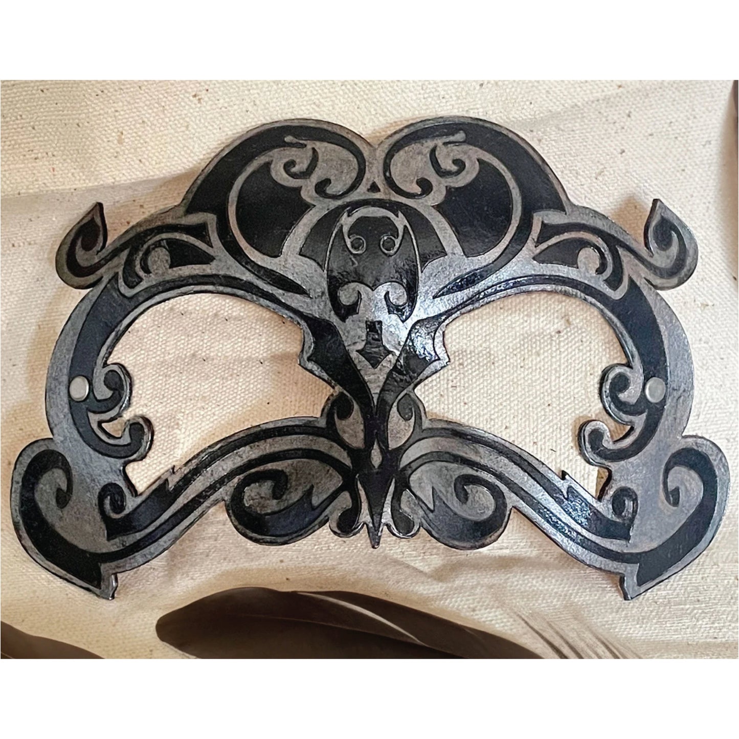 Moroccan Magic Dual-Tone Leather Mask | Party Face Covering or Mask