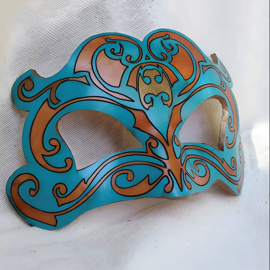 Moroccan Magic Dual-Tone Leather Mask | Party Face Covering or Mask