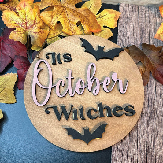 DIY Paint | Its October Witches | Halloween | Fall Decor | Halloween | Do It Yourself | Size: 9.0 x 9.0 in | Painting Required