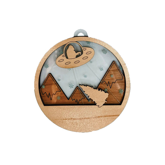 Capturing Christmas | Bigfoot's UFO Adventure | DIY Baltic Birch Ornament