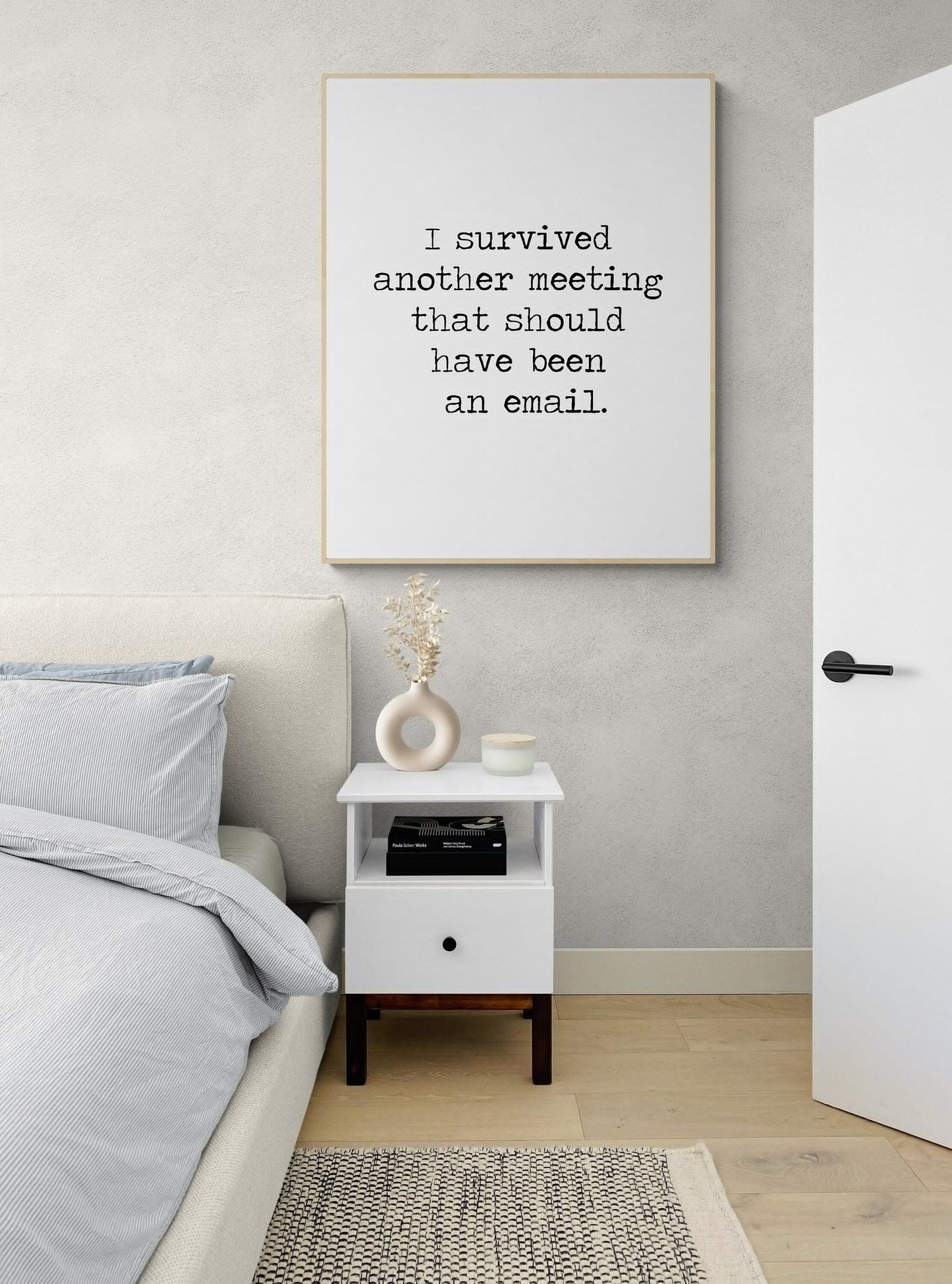I Survived Another Meeting That Should Have Been An Email | Office Humor Art Print | Typewriter Typography