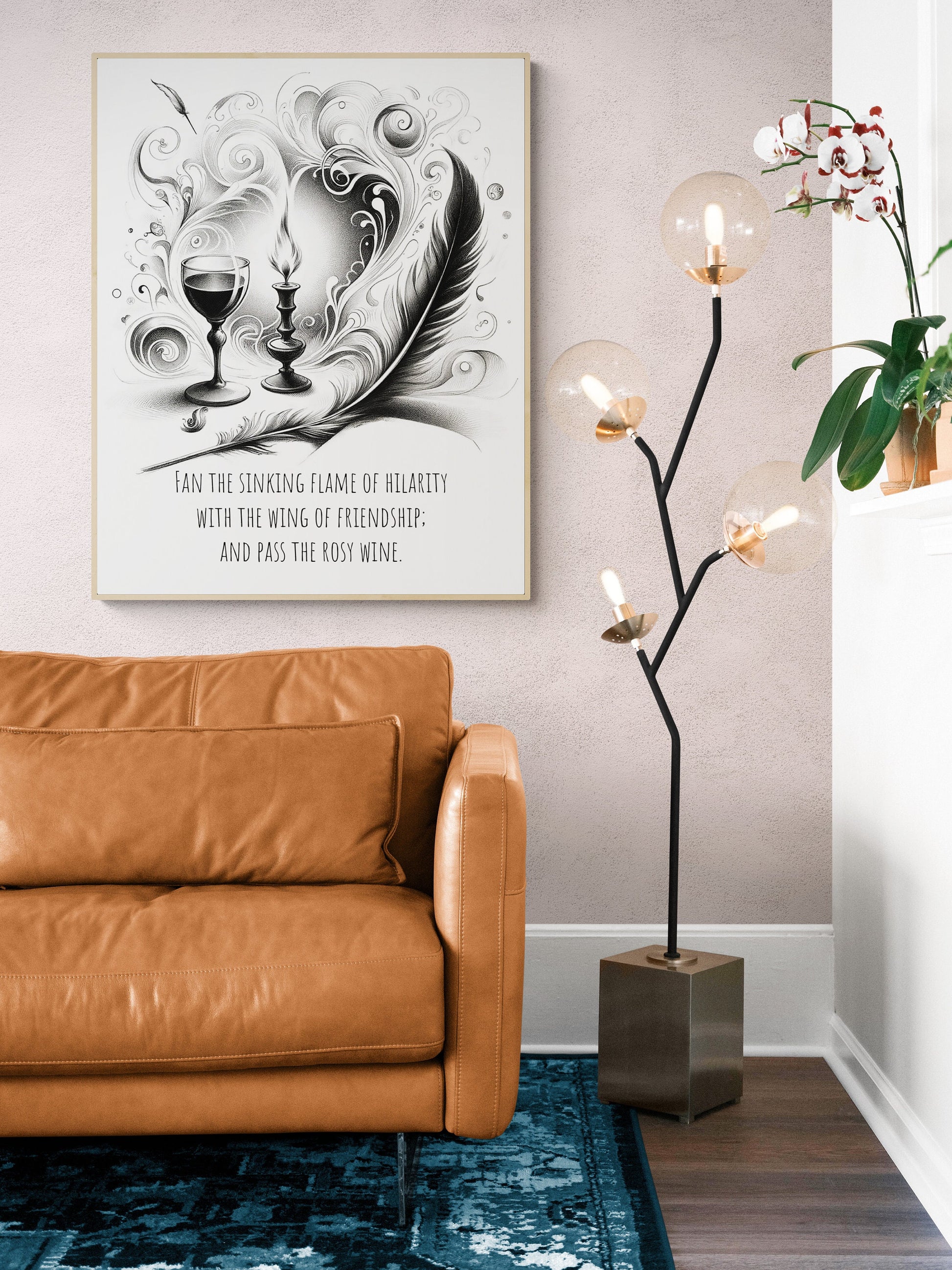 Fan the Sinking Flame of Hilarity with the Wing of Friendship; and Pass the Rosy Wine from The Old Curiosity Shop Art Print