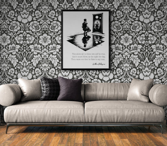 To Thine Own Self Be True by William Shakespeare from Hamlet Art Print