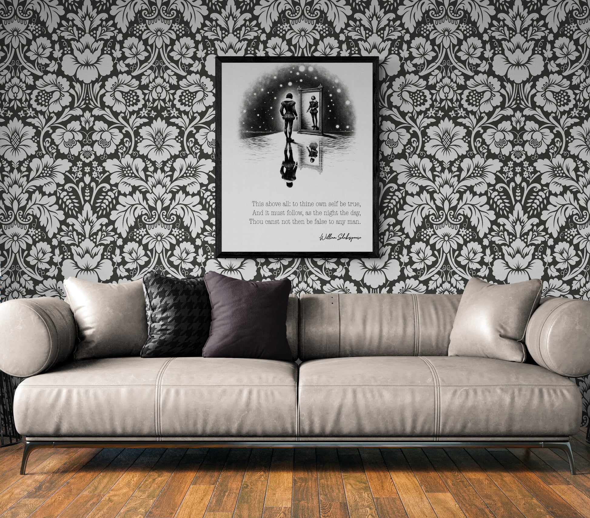 To Thine Own Self Be True by William Shakespeare from the Play Hamlet Polonius Art Print