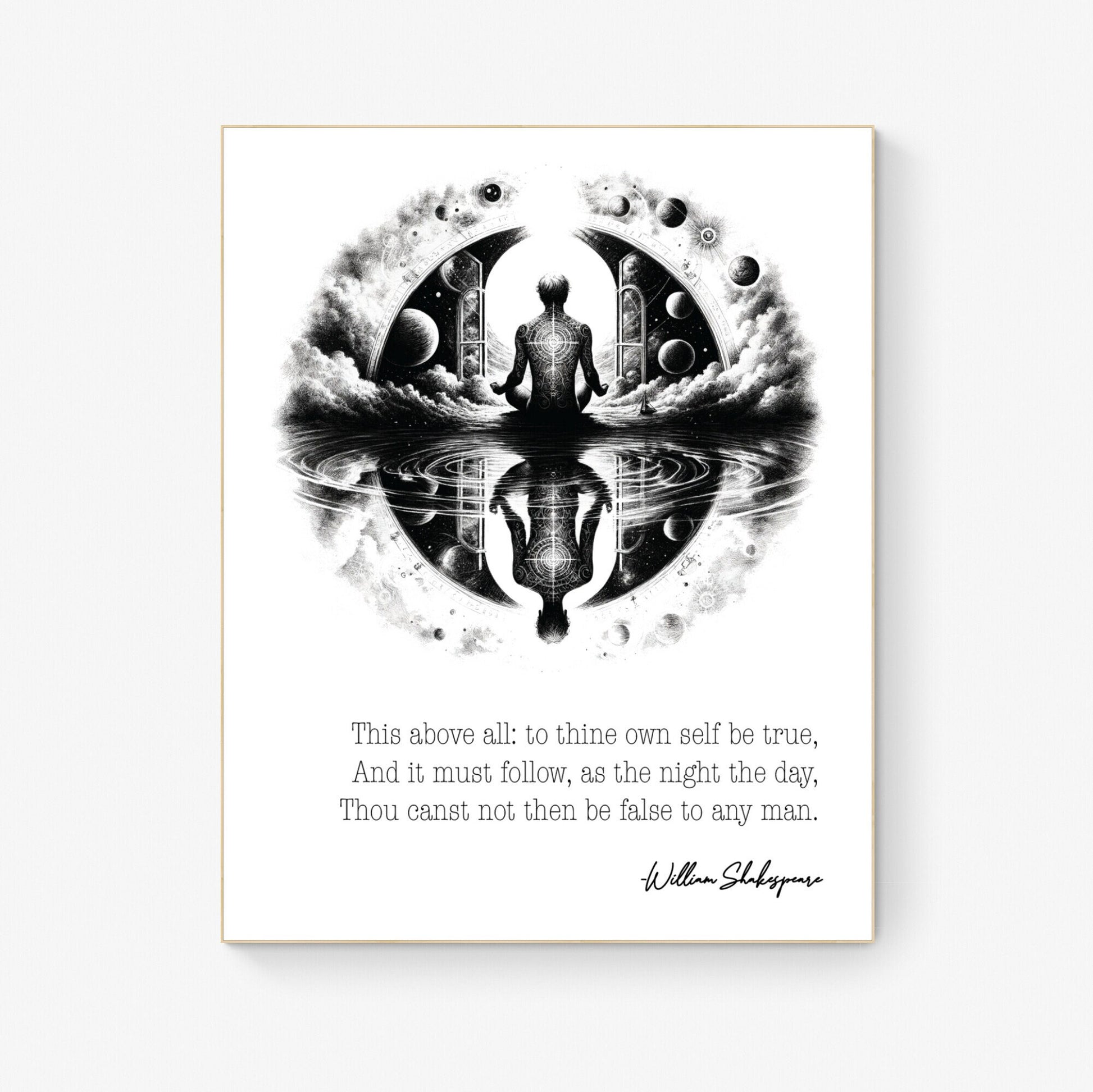 To Thine Own Self Be True by William Shakespeare from the Play Hamlet Art Print