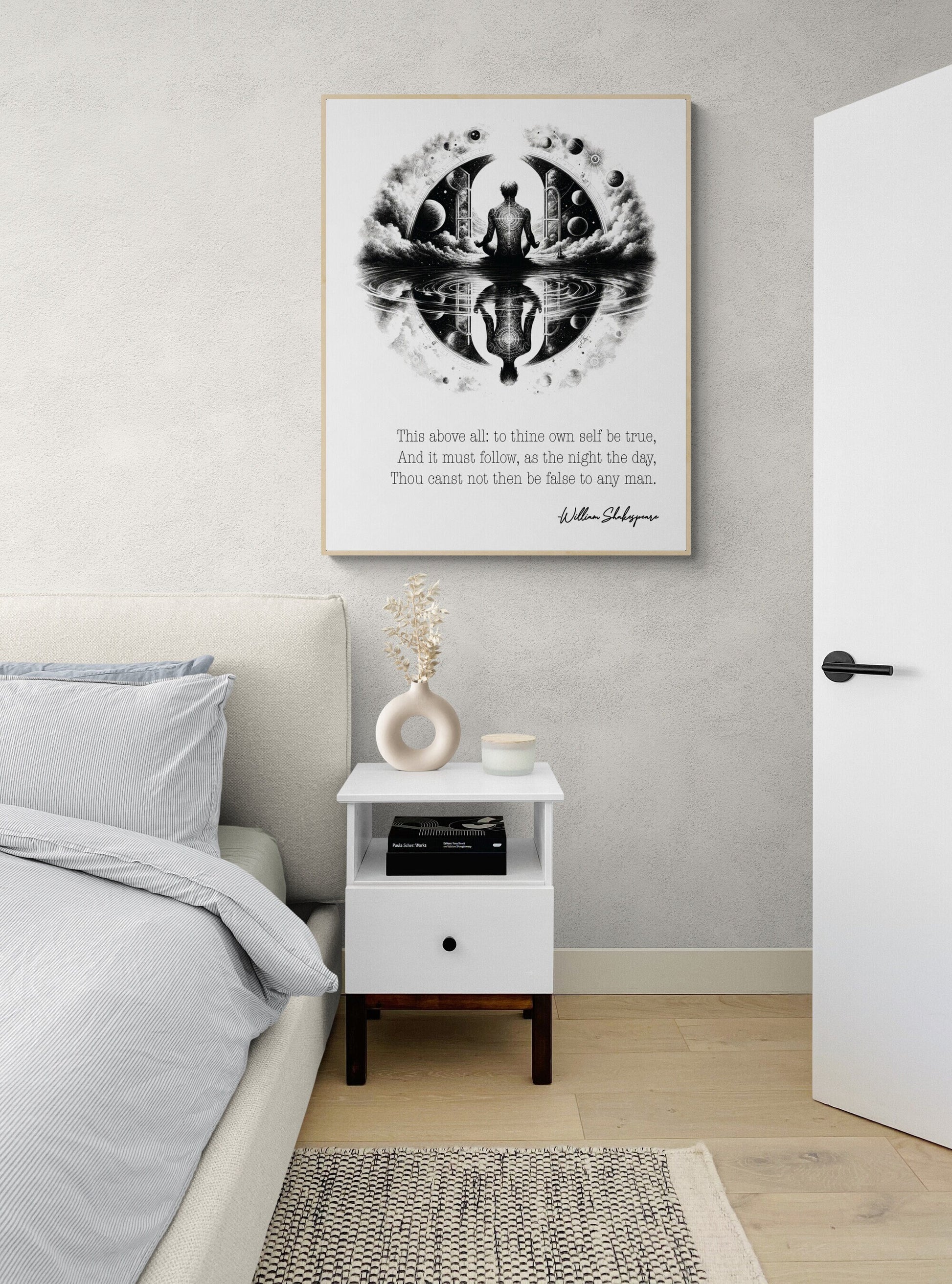 To Thine Own Self Be True by William Shakespeare from the Play Hamlet Art Print