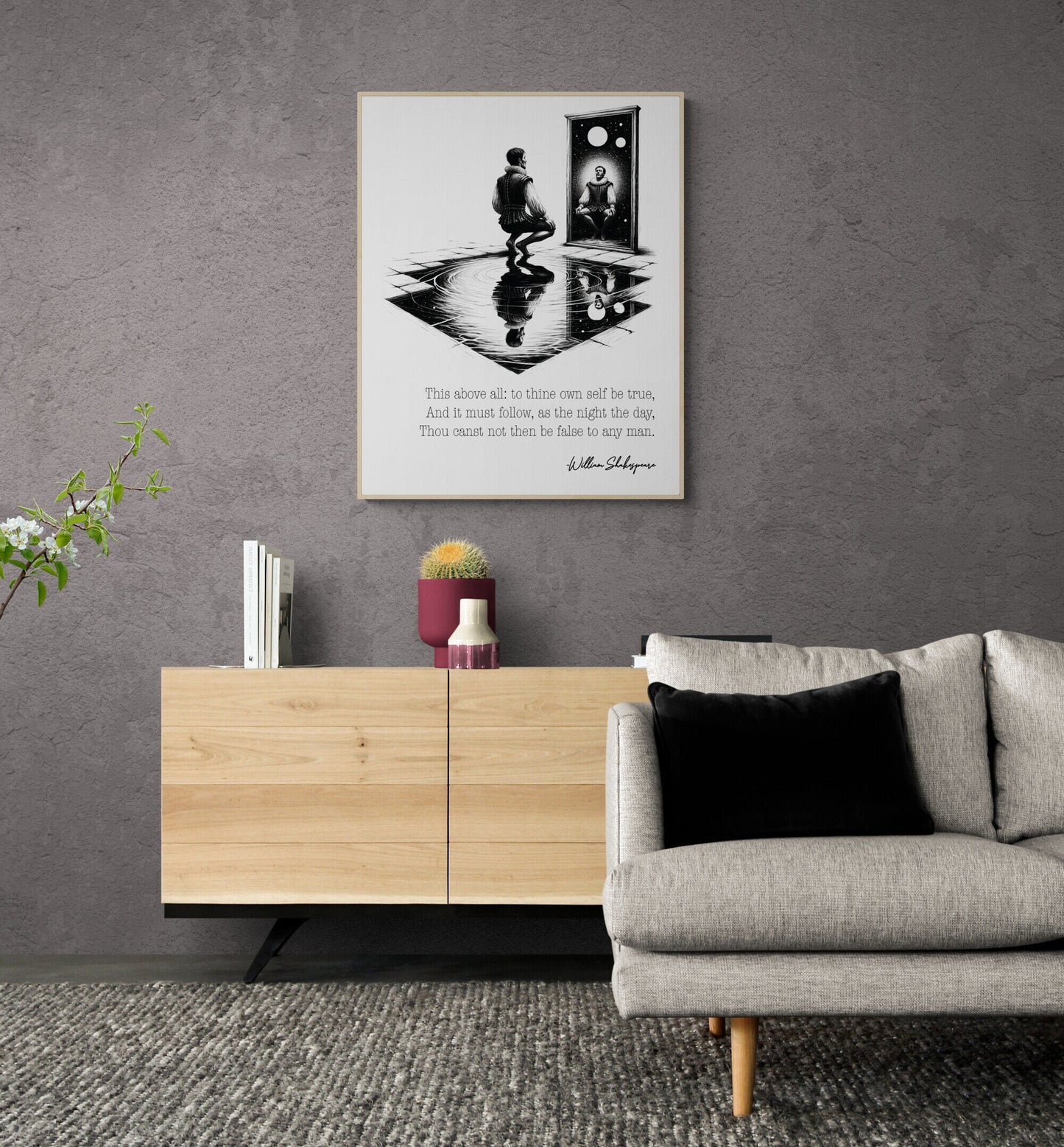To Thine Own Self Be True by William Shakespeare from Hamlet Art Print