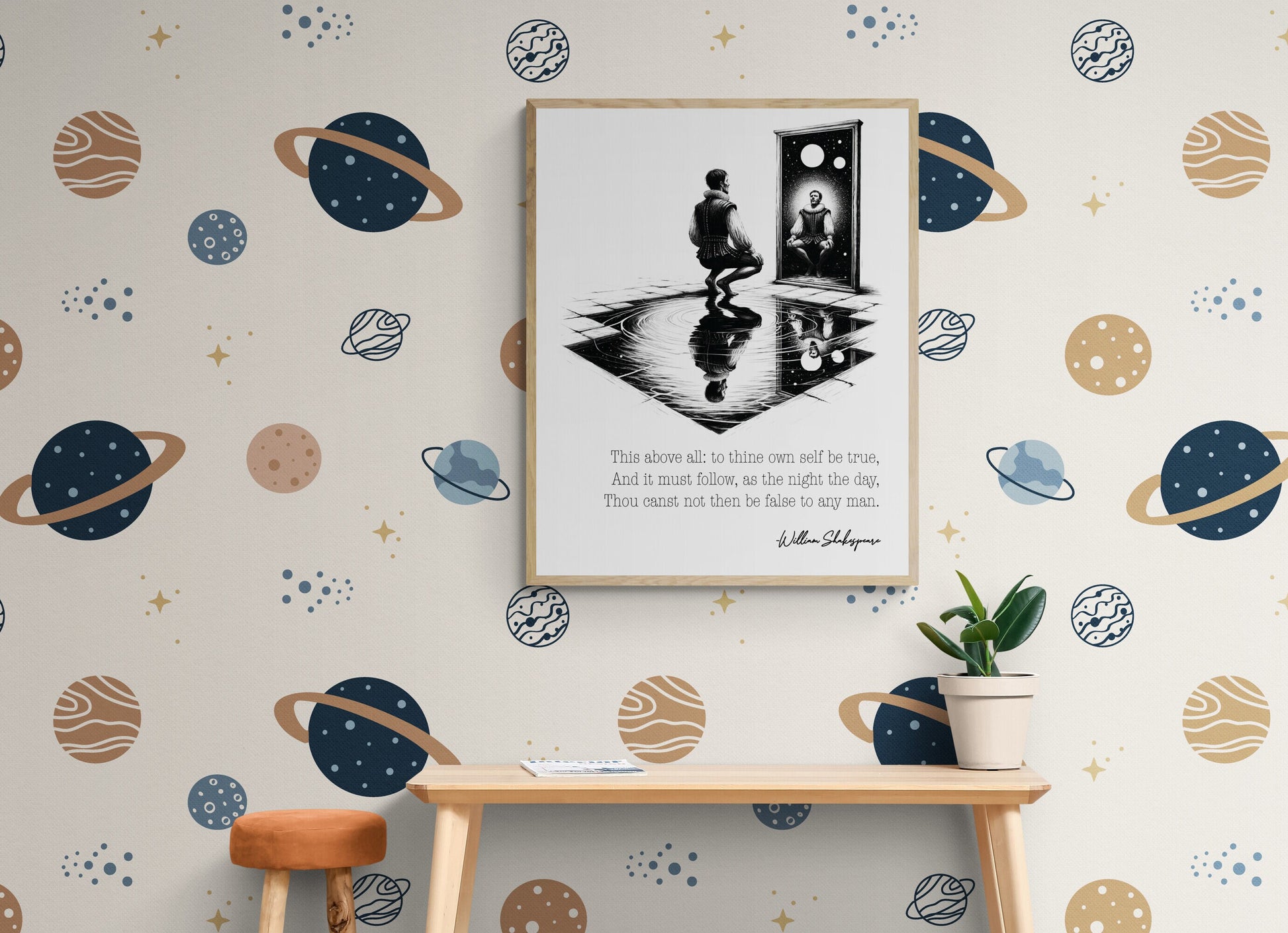 To Thine Own Self Be True by William Shakespeare from Hamlet Art Print
