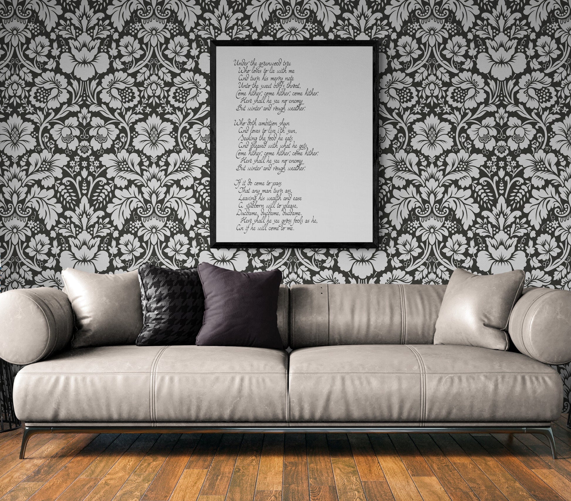 Under the Greenwood Tree by William Shakespeare's As You Like It Full Typography Art Print