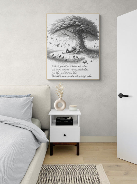 Under the Greenwood Tree by William Shakespeare's As You Like It Nature Tree Art Print