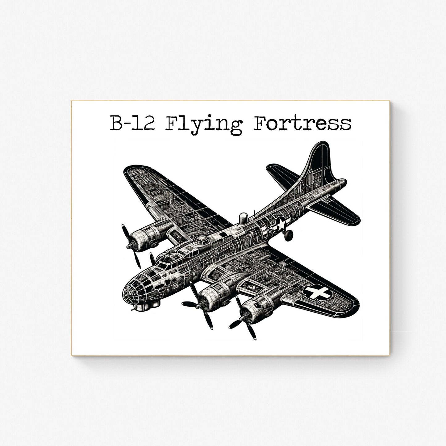 B-12 Flying Fortress | Operation Overlord | Dwight Eisenhower | World War 2 | Art Print