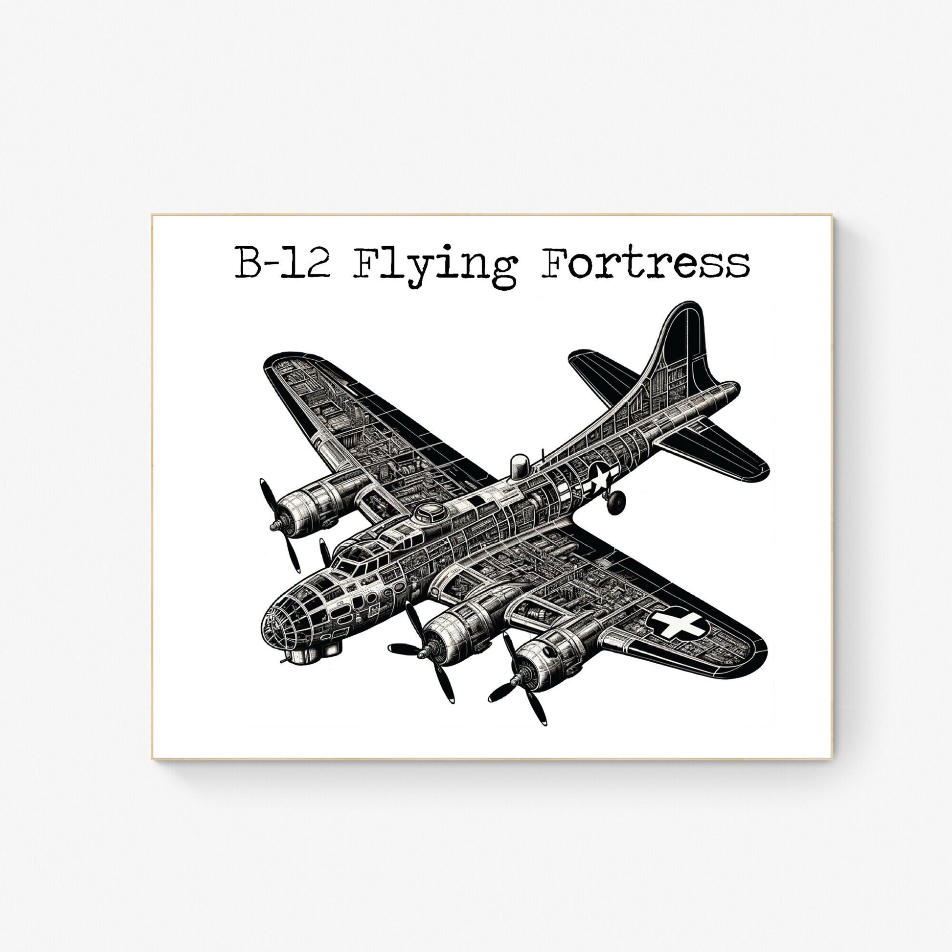 B-12 Flying Fortress | Operation Overlord | Dwight Eisenhower | World War 2 | Art Print