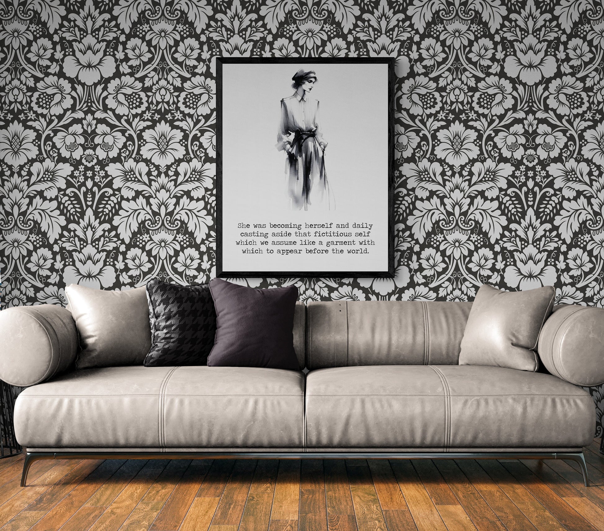 She Was Becoming Herself by Kate Chopin Golden Age Ink Wash Art Print