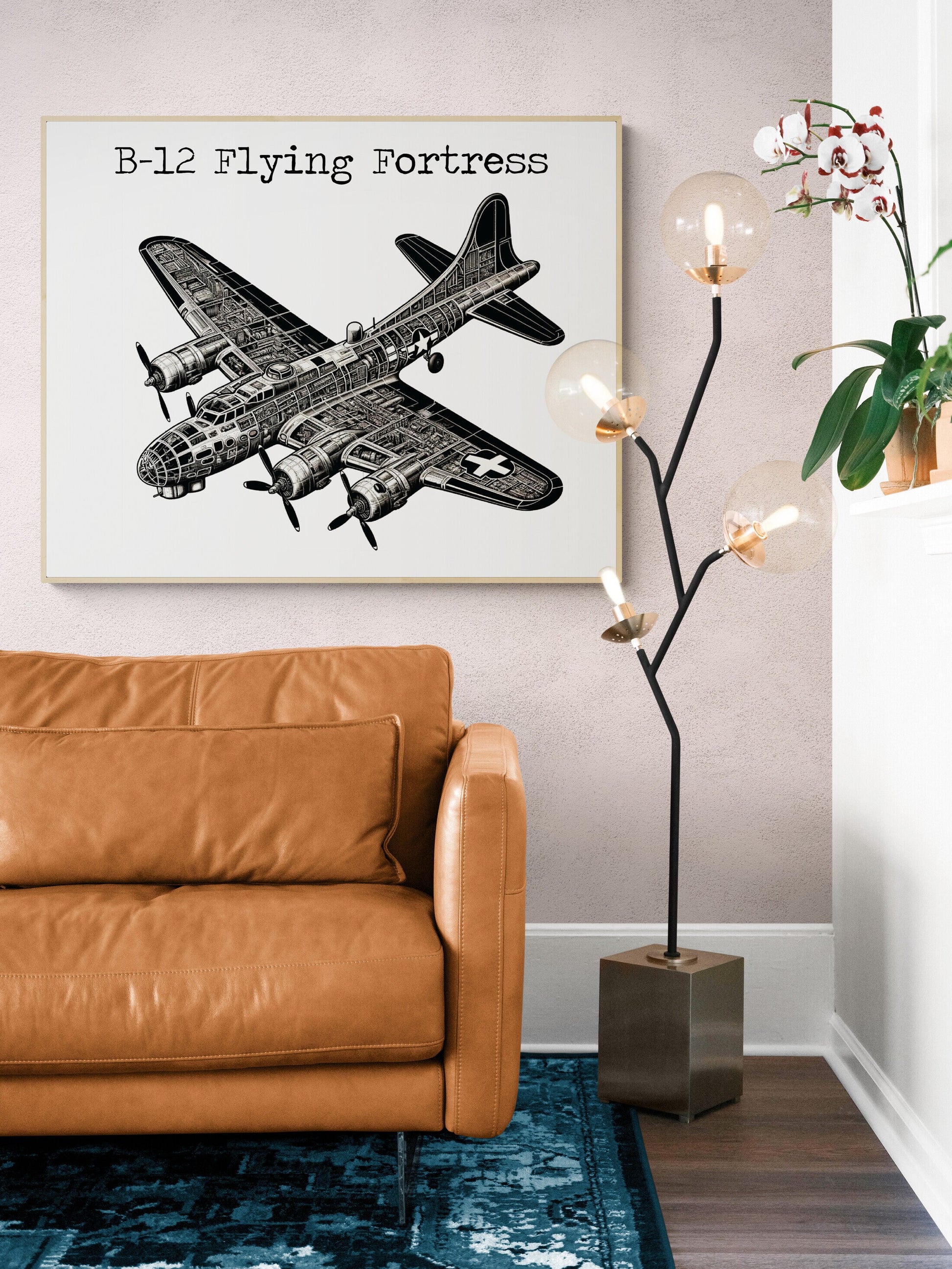 B-12 Flying Fortress | Operation Overlord | Dwight Eisenhower | World War 2 | Art Print