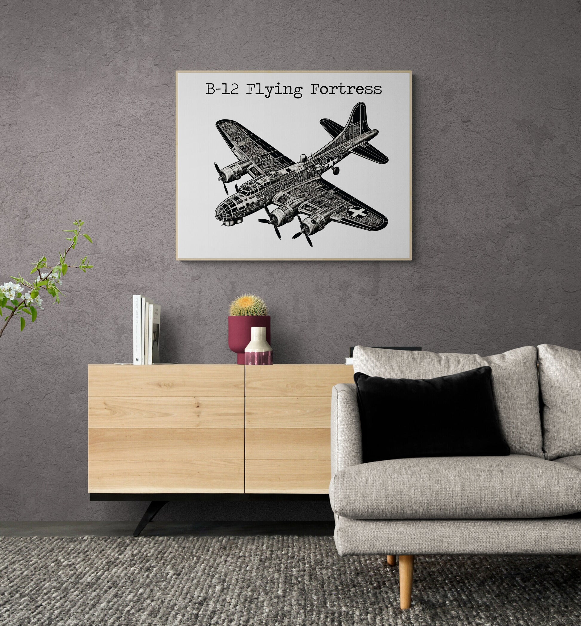 B-12 Flying Fortress | Operation Overlord | Dwight Eisenhower | World War 2 | Art Print